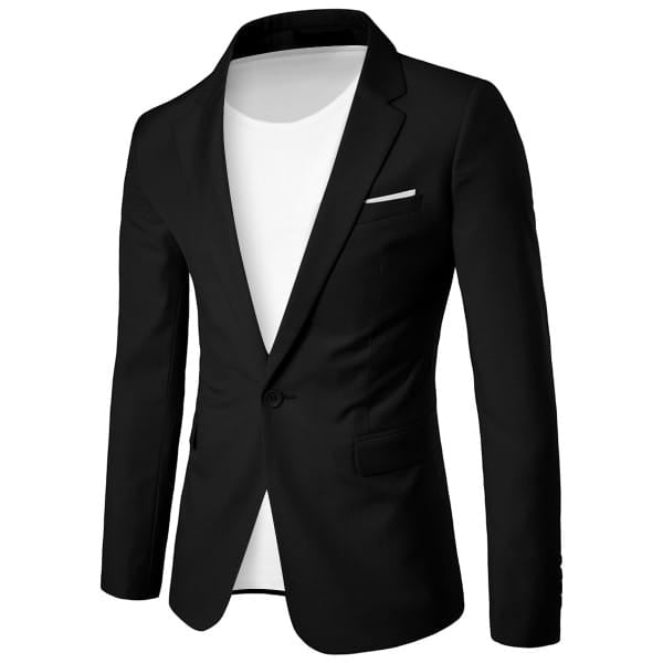 Cloud Style Mens Business Blazer 1Btn Slim Fit Daily Wear