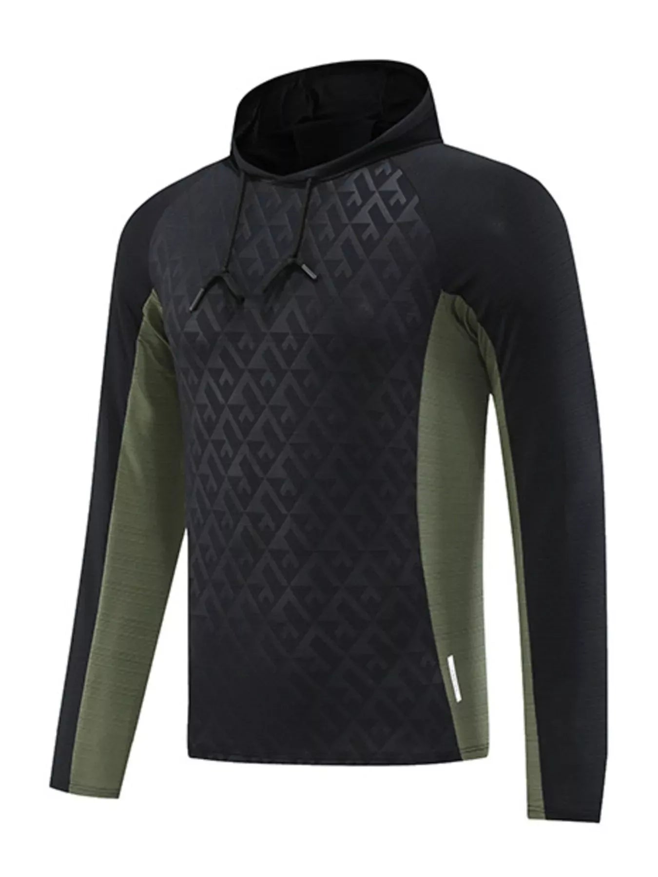Trendsi Black / M Men's Plus Size Raglan Sleeve Athletic Fit Hoodie