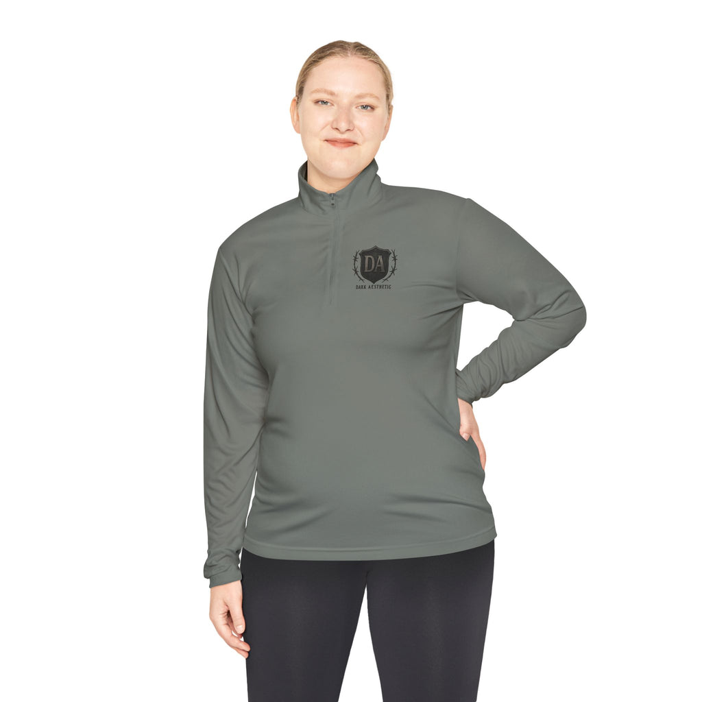 Unisex  Dark Aesthetic Quarter Zip – Alternative Fashion Pullover for Everyday Wear