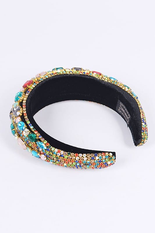 Artini Accessories Iconic Mix Crystal Puffy Statement Headband