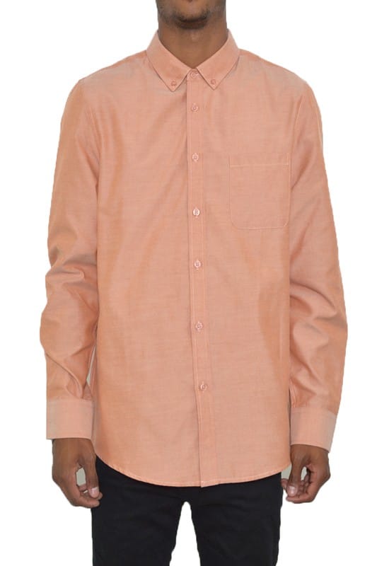 WEIV CINNAMON / 2XL Essential Men's Casual Long Sleeve Shirts