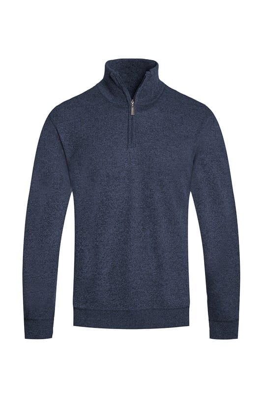WEIV NAVY / S Weiv Mens Knit Quarter Zip Sweater