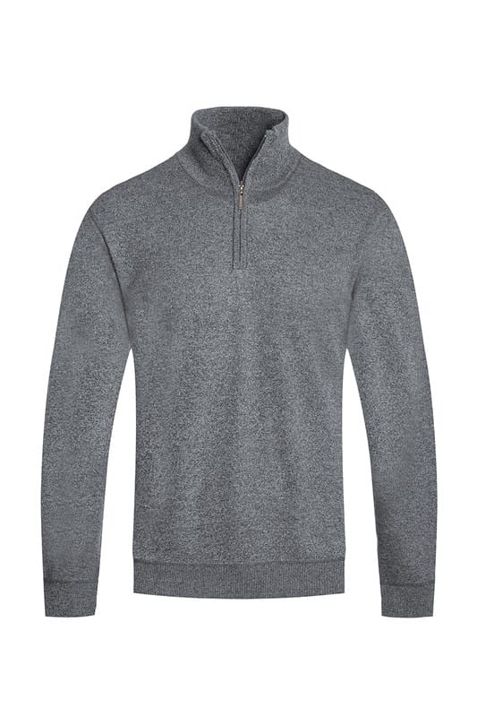 WEIV HGREY / S Weiv Mens Knit Quarter Zip Sweater