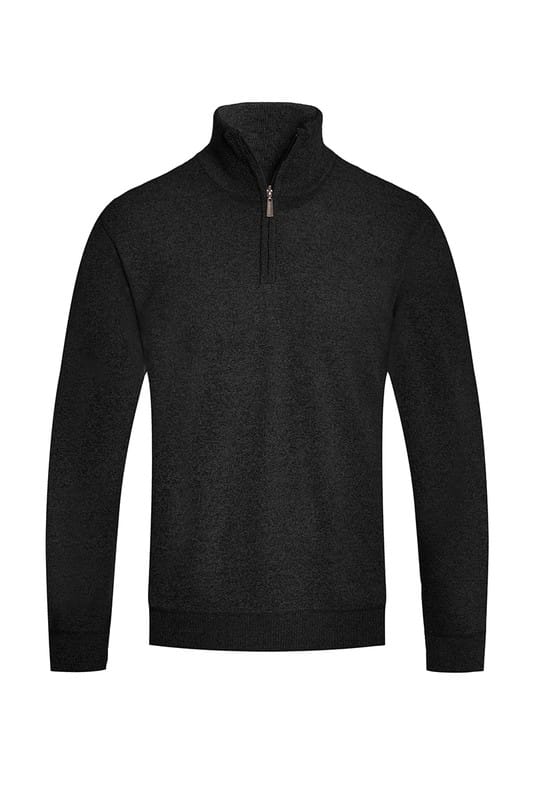WEIV BLACK / 2XL Weiv Mens Knit Quarter Zip Sweater