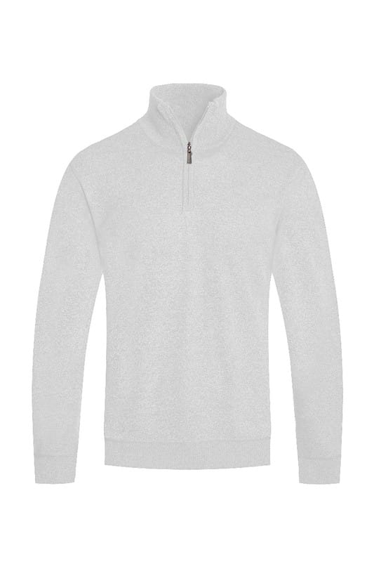 WEIV WHITE / S Weiv Mens Knit Quarter Zip Sweater
