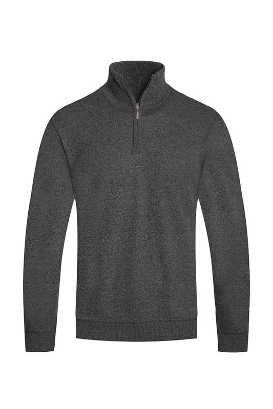 WEIV CHARCOAL / 2XL Weiv Mens Knit Quarter Zip Sweater