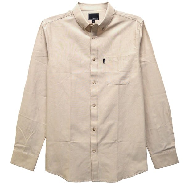 WEIV SAND / 2XL Essential Men's Casual Long Sleeve Shirts