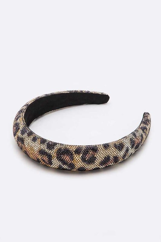 LA Jewelry Plaza Leopard / O/S Leopard Crystal Full Stone Headband