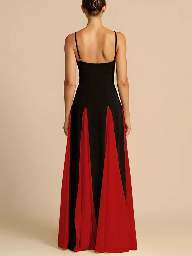 Trendsi Dress Two-Tone Flowing Maxi Dress