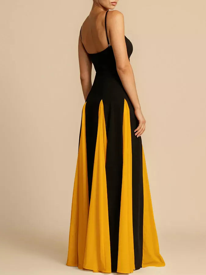 Trendsi Dress Two-Tone Flowing Maxi Dress