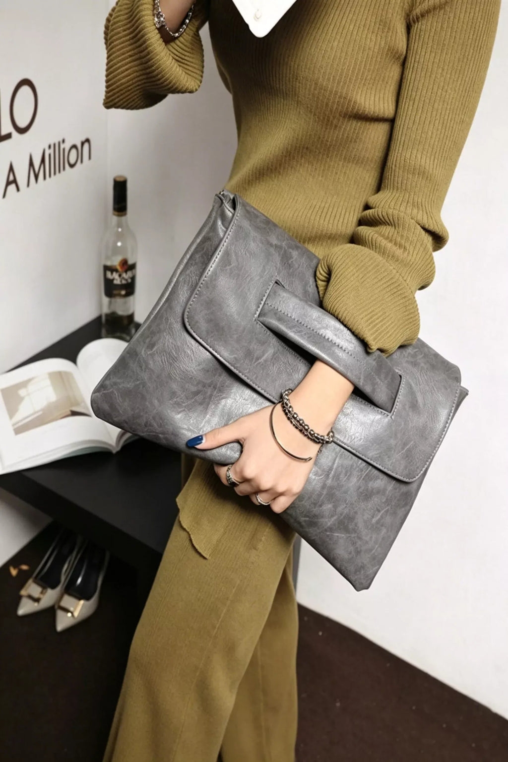 Trendsi Vintage Style Envelope Clutch
