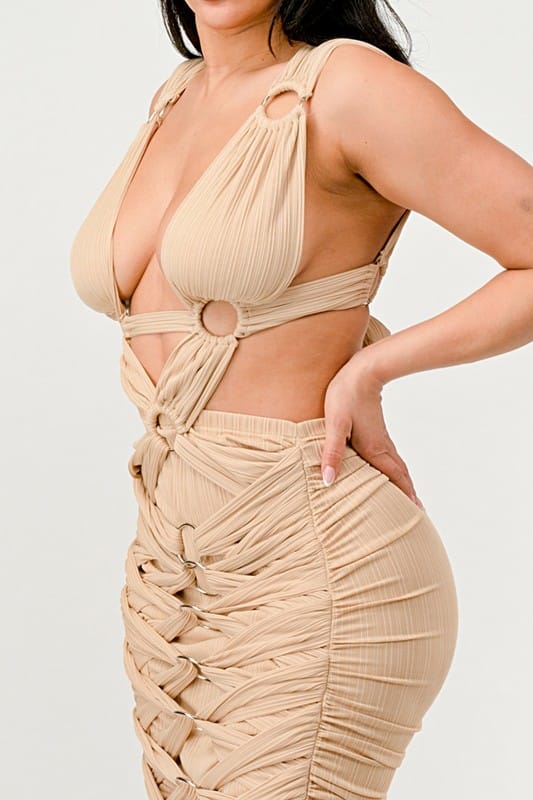 Athina Sahara Mystique Pleated Gown