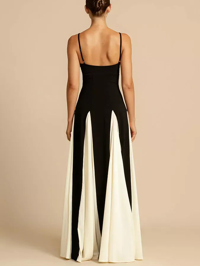 Trendsi Dress Two-Tone Flowing Maxi Dress