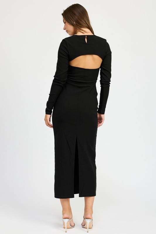 Emory Park LONG SLEEVE CUTOUT MIDI DRESS