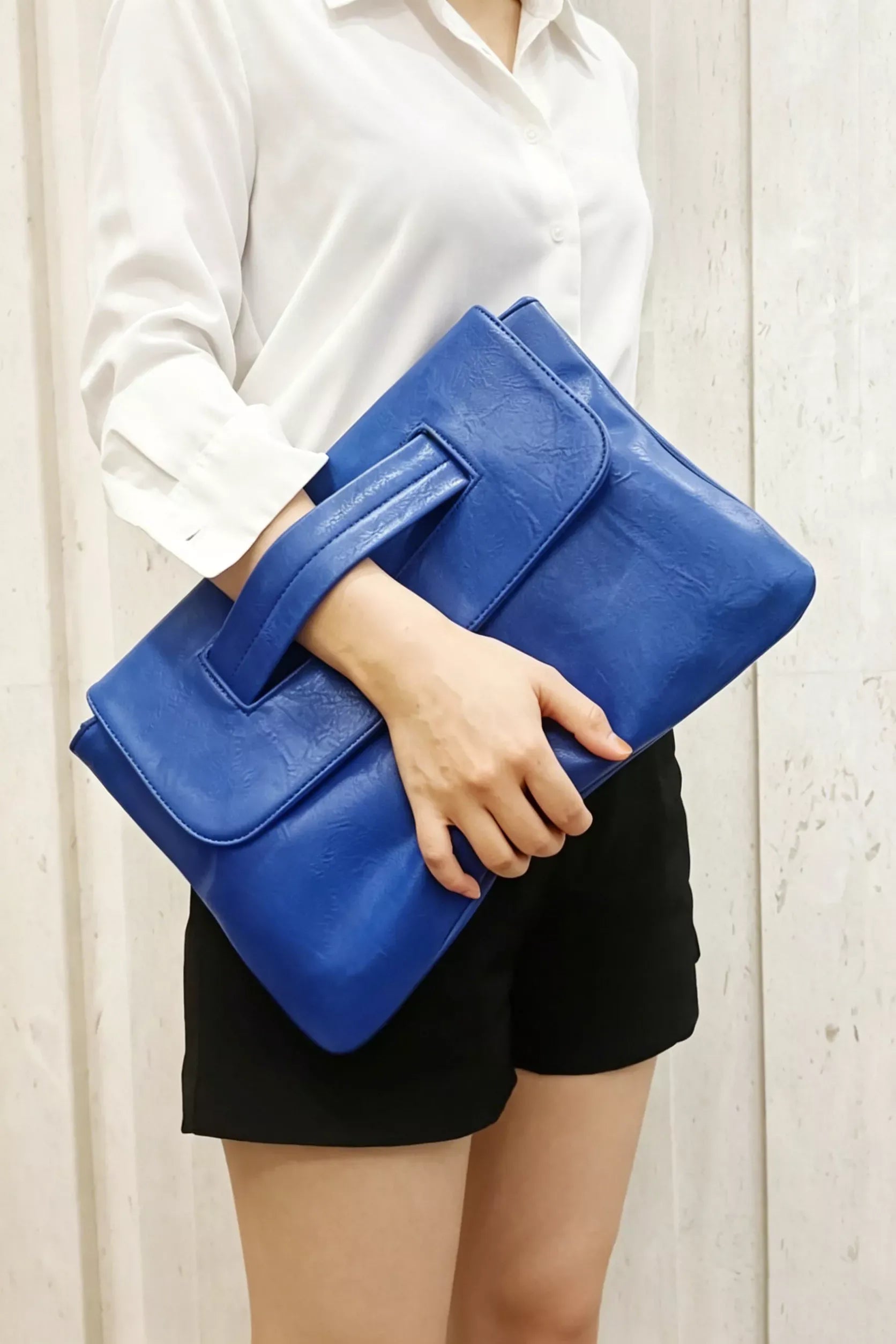 Trendsi Blue / One Size Vintage Style Envelope Clutch