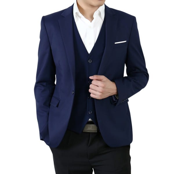 Cloud Style Mens Business Blazer 1Btn Slim Fit Daily Wear