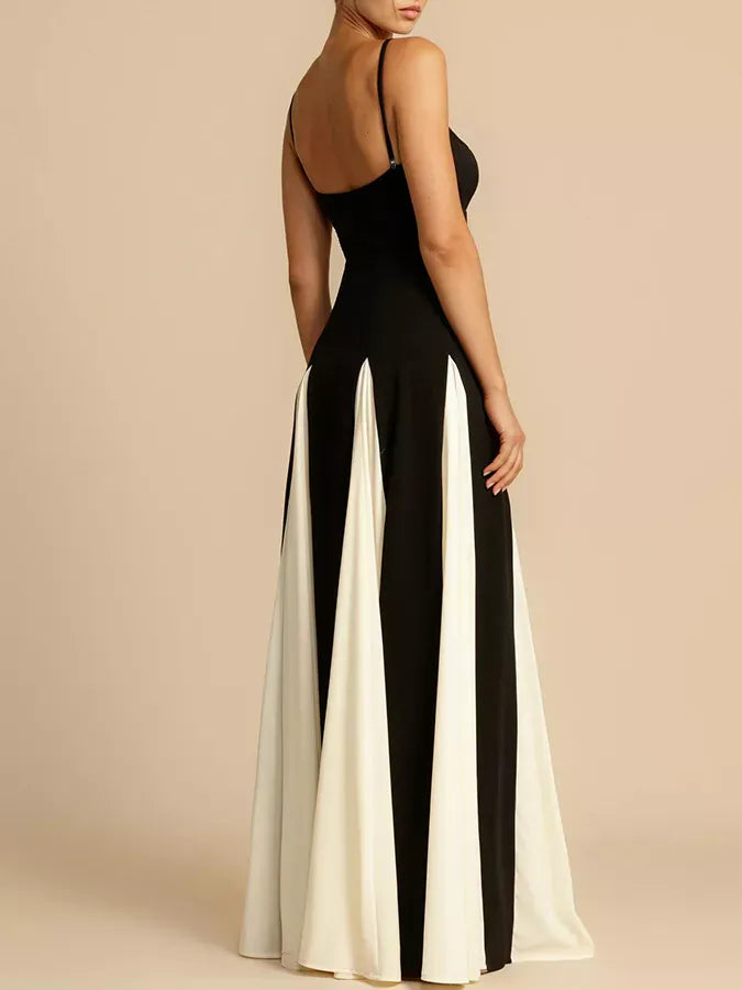 Trendsi Dress Two-Tone Flowing Maxi Dress