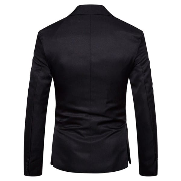 Cloud Style Mens Solid Color Double Vent 1 Button Blazer