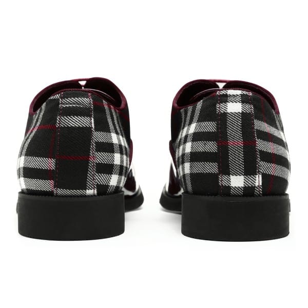 Cloud Style Mens Plaid Pointed Toe Patchwork Oxfords Shoes