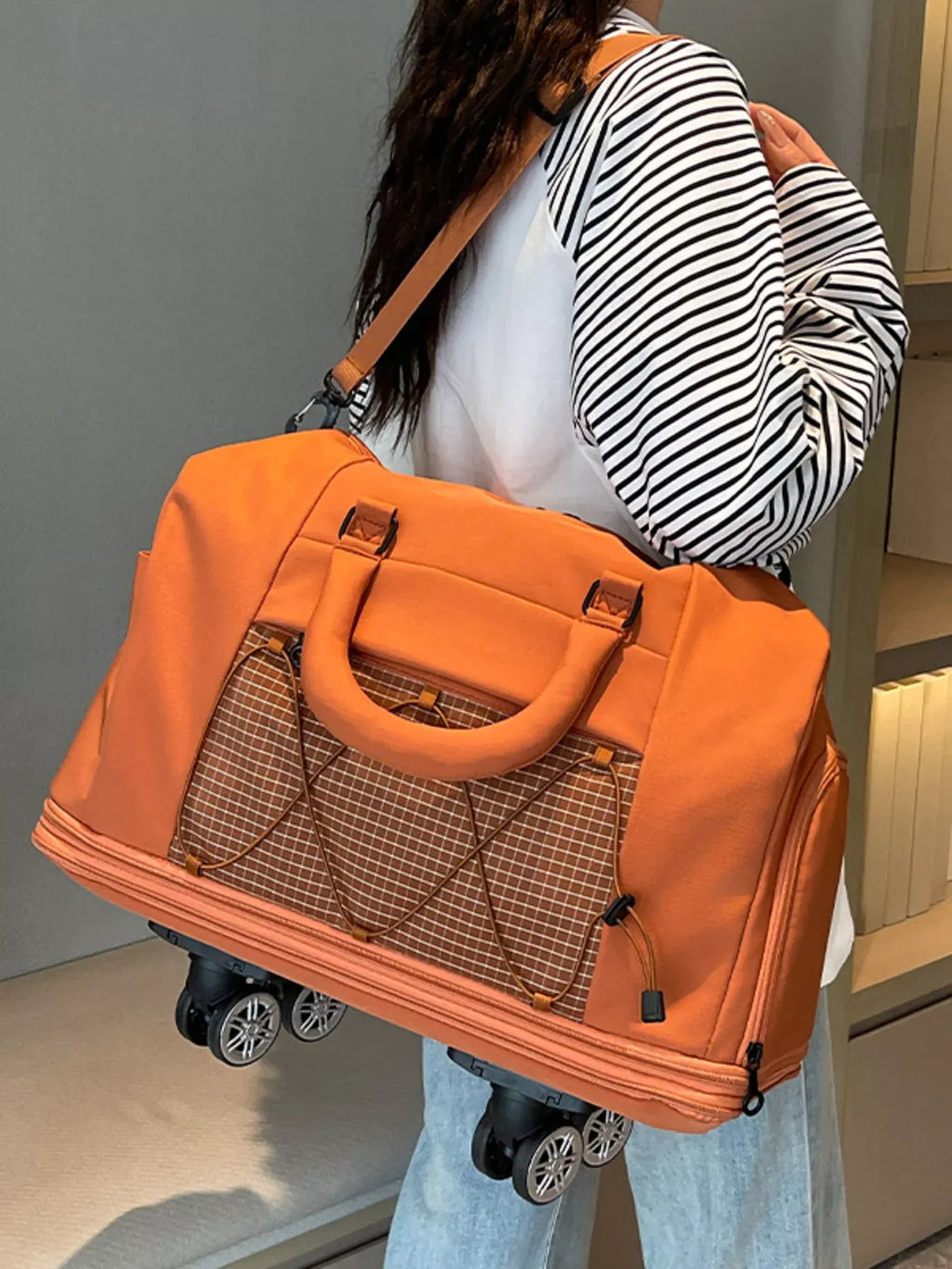Trendsi Expandable Rolling Duffel Bag