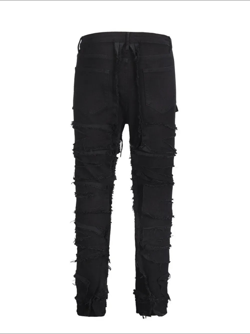 Trendsi Men's Washed Distressed Panelled Jeans