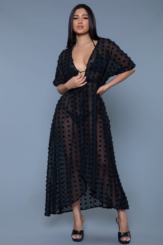 BE WICKED Black / S/M 2411 Alice Cover-Up Maxi Dress