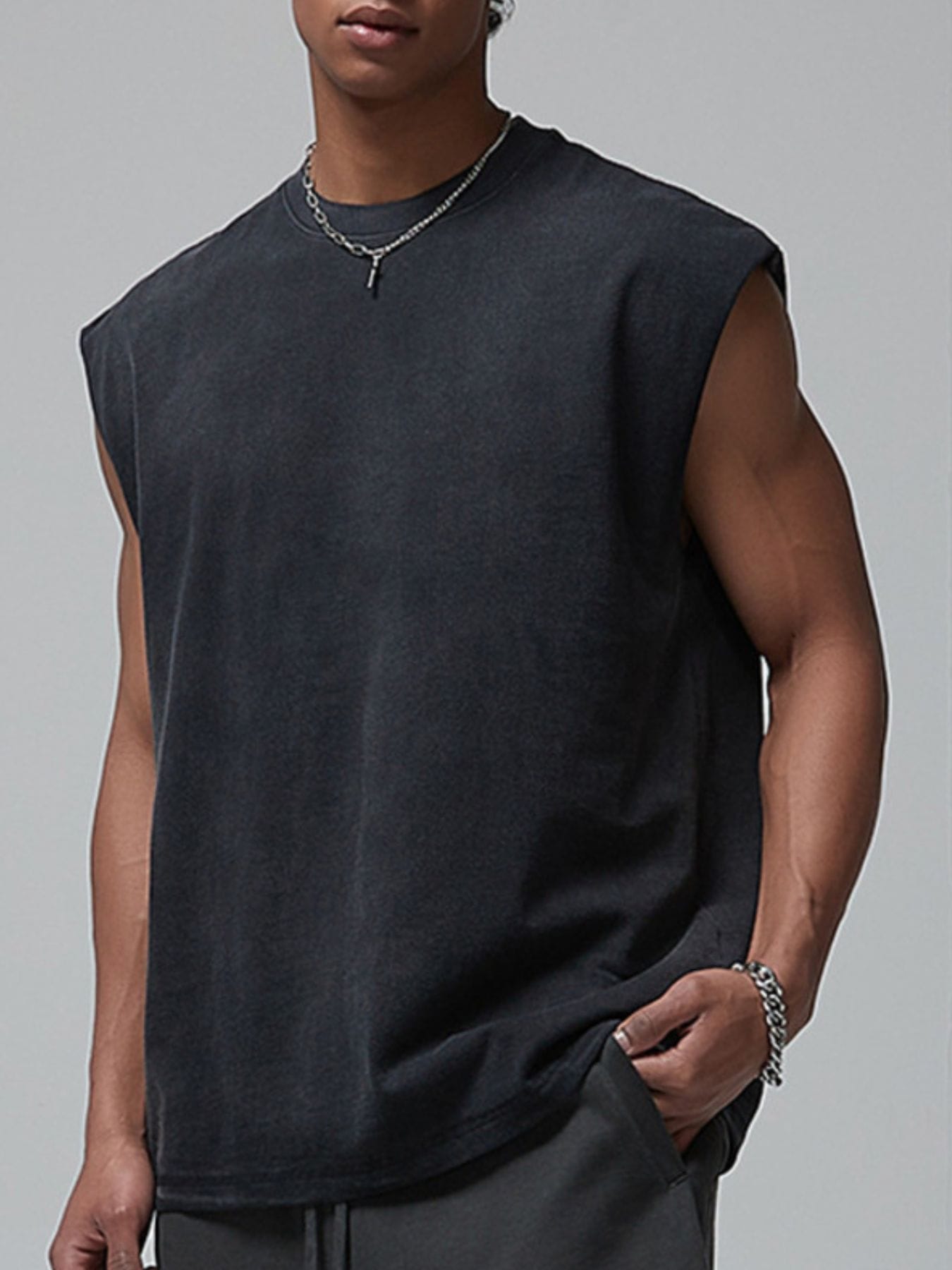 Trendsi Men's Round Neck Tank