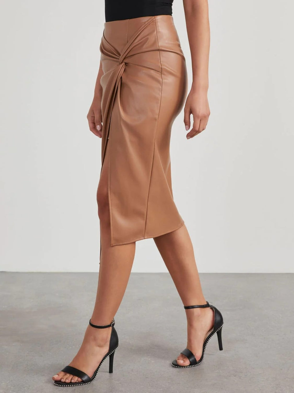 Trendsi Twist Detail High Waist Skirt