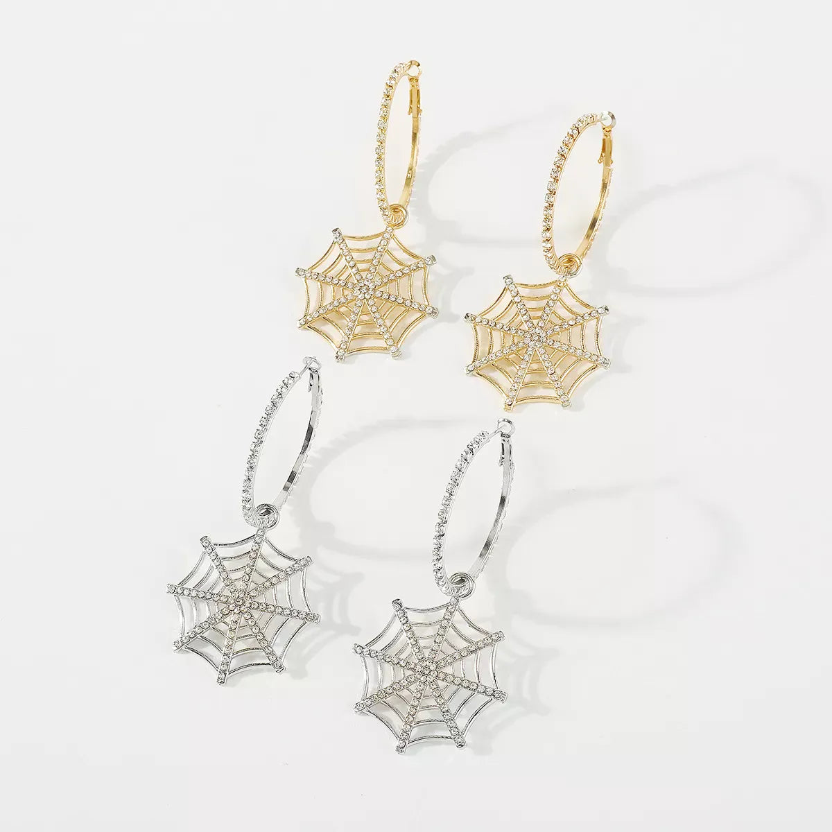 Trendsi Spider Web Dangle Hoop Earrings