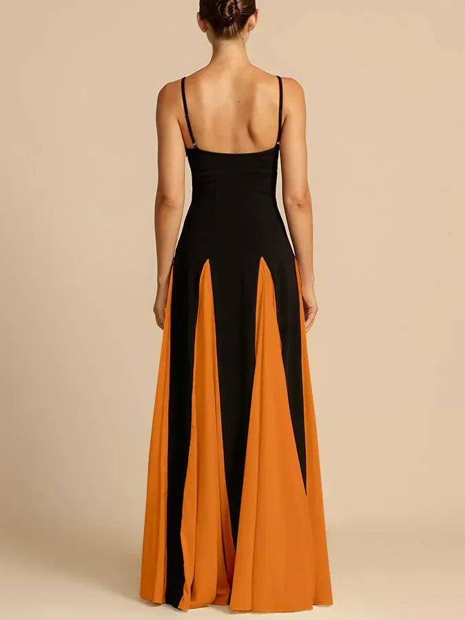 Trendsi Dress Two-Tone Flowing Maxi Dress
