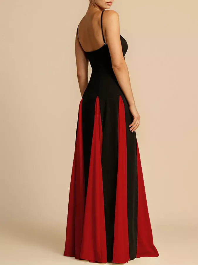 Trendsi Dress Two-Tone Flowing Maxi Dress
