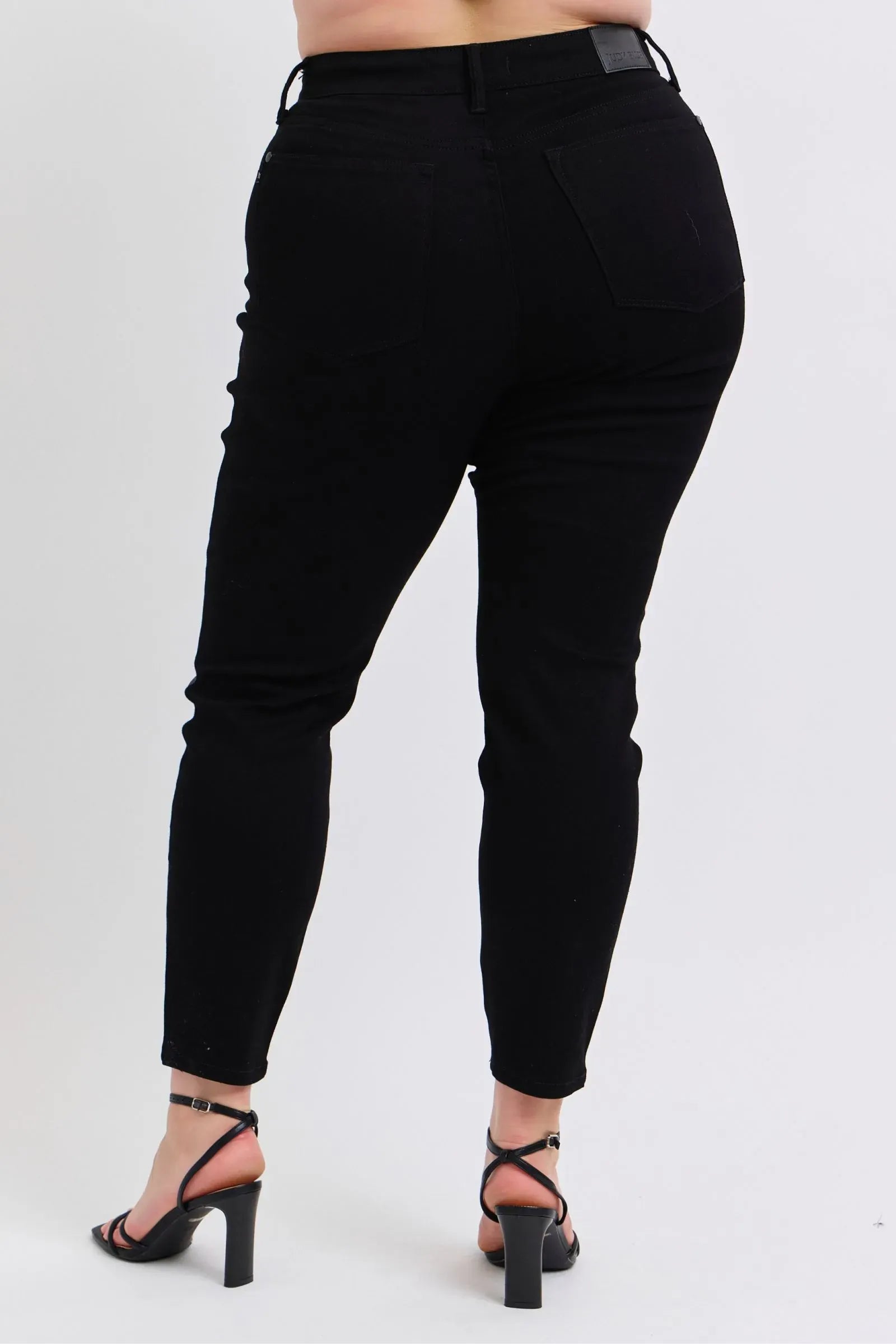 Trendsi Judy Blue Plus Size HW Faux Leather Skinny Pants