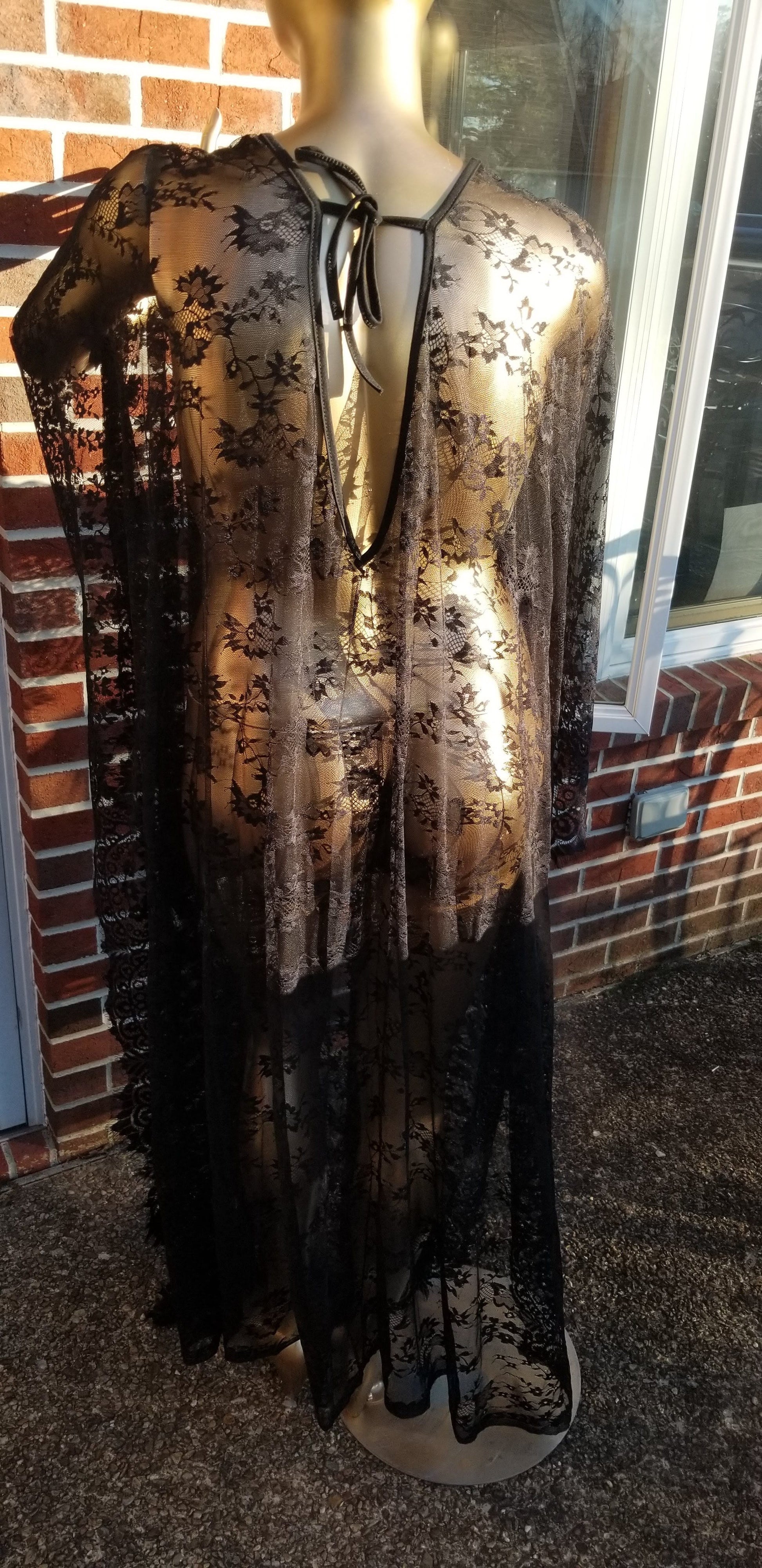 Temu Kimono robe Dark Aesthetic High Priestess Kimono