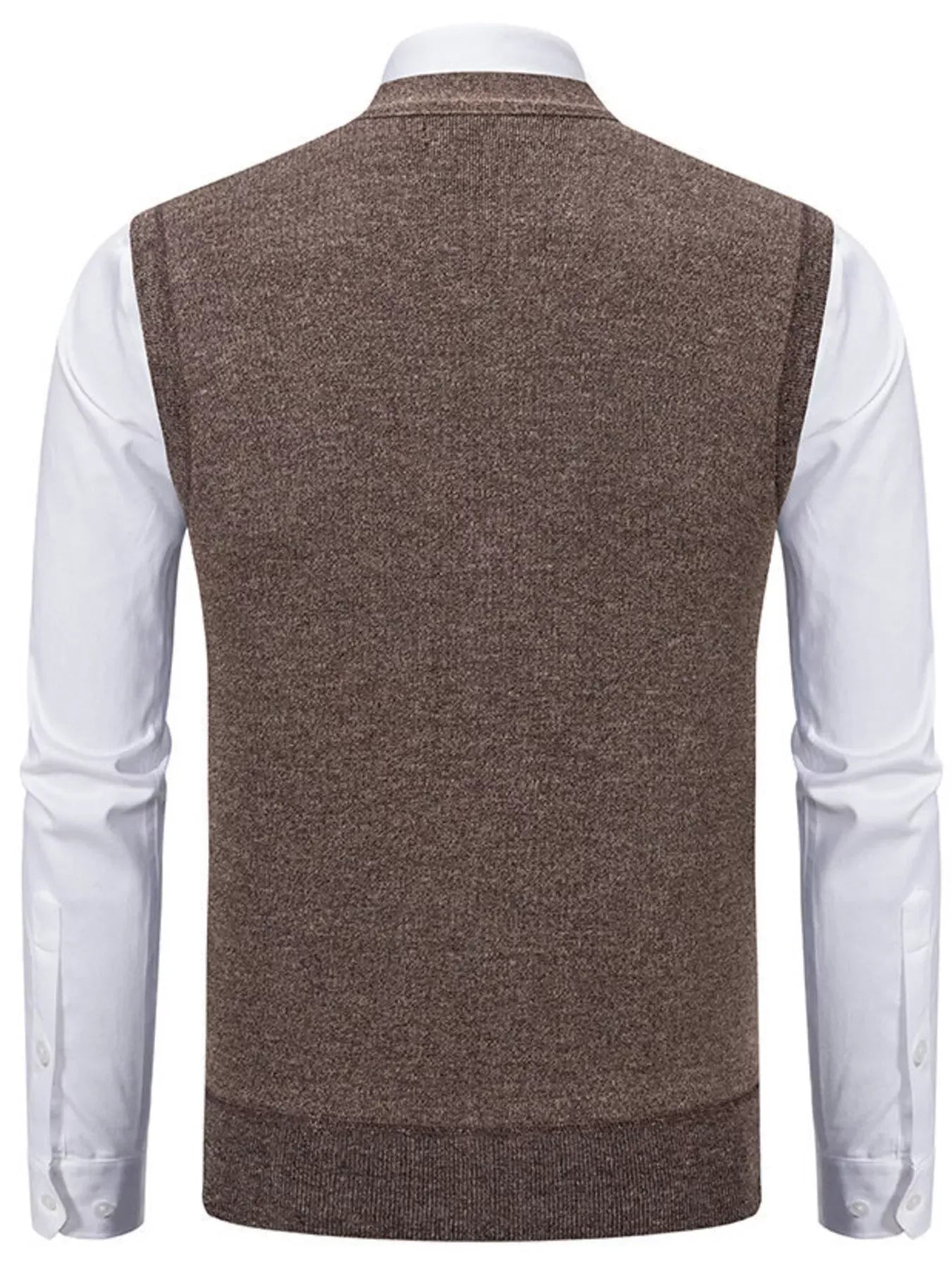 Trendsi Men's Plus Size Button-Down Sweater Vest