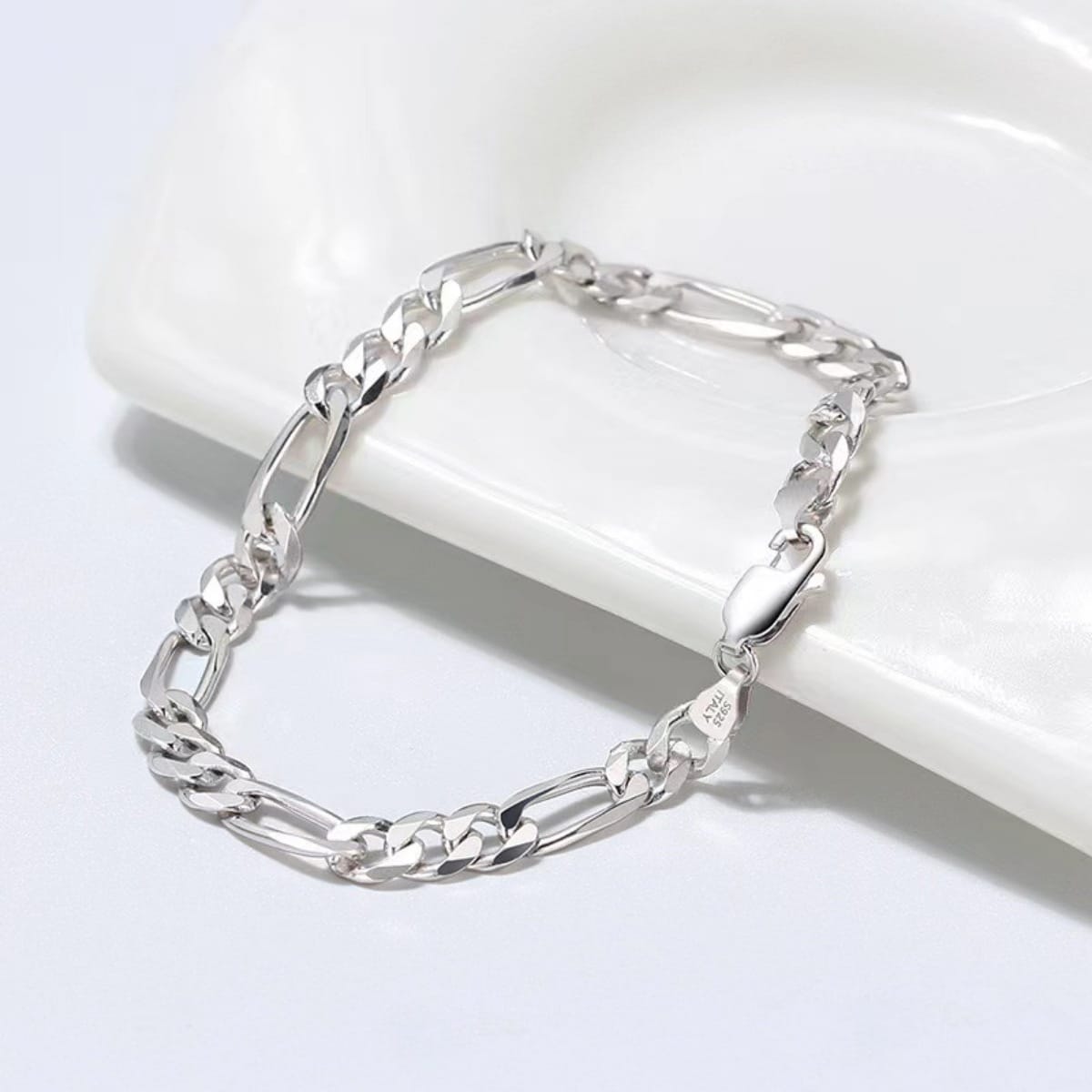 Trendsi Silver / One Size 925 Sterling Silver Chain Bracelet