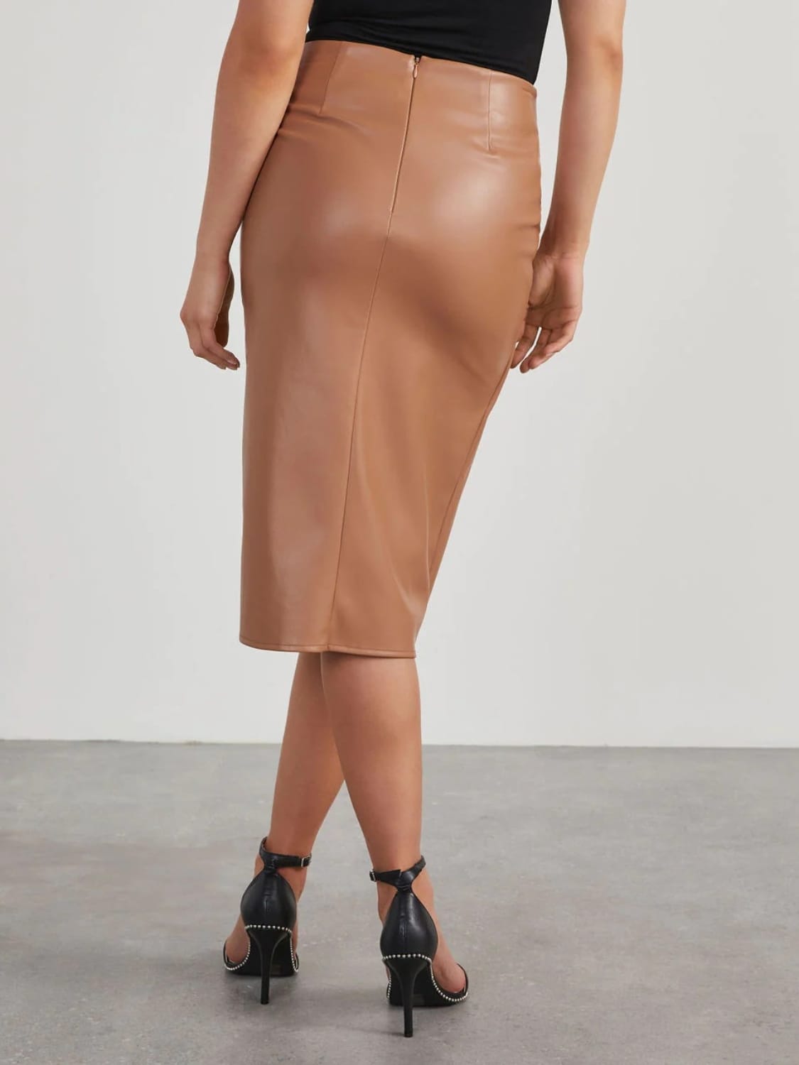 Trendsi Twist Detail High Waist Skirt