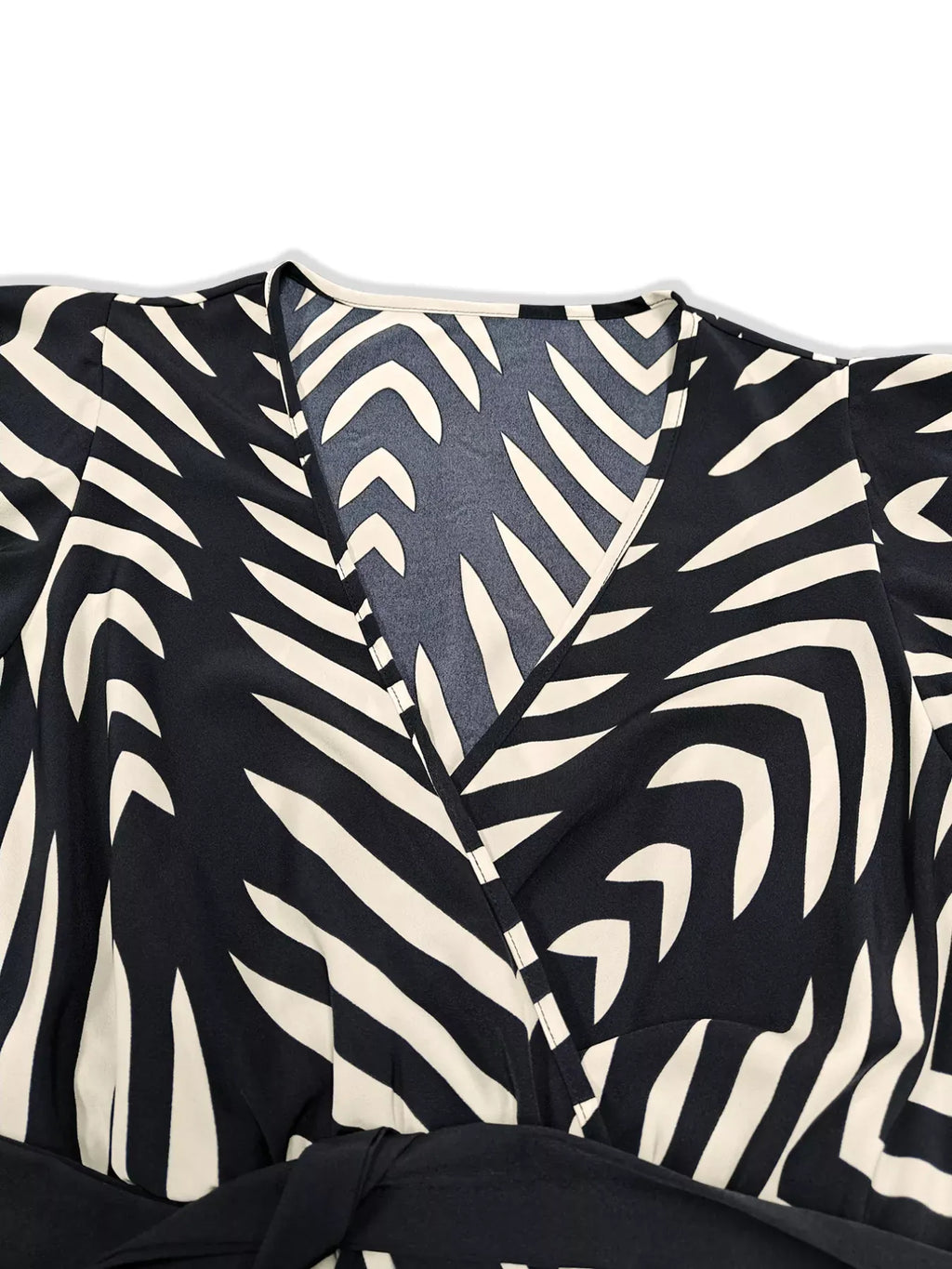 Trendsi dress Plus Size Chevron Print Wrap Maxi Dress
