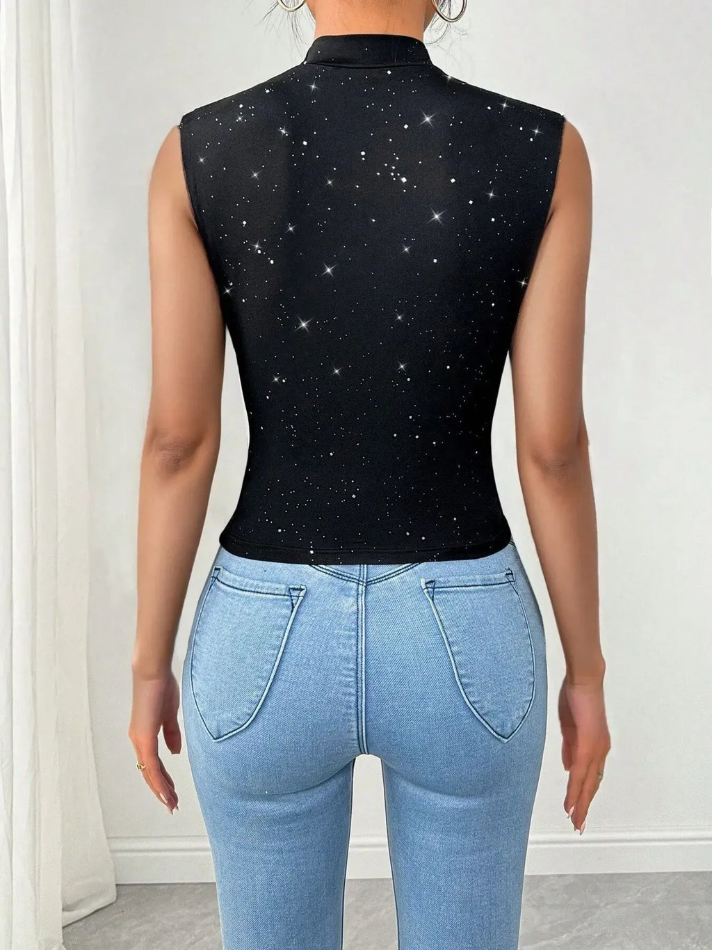 Trendsi Surplice Sleeveless Slim Blouse