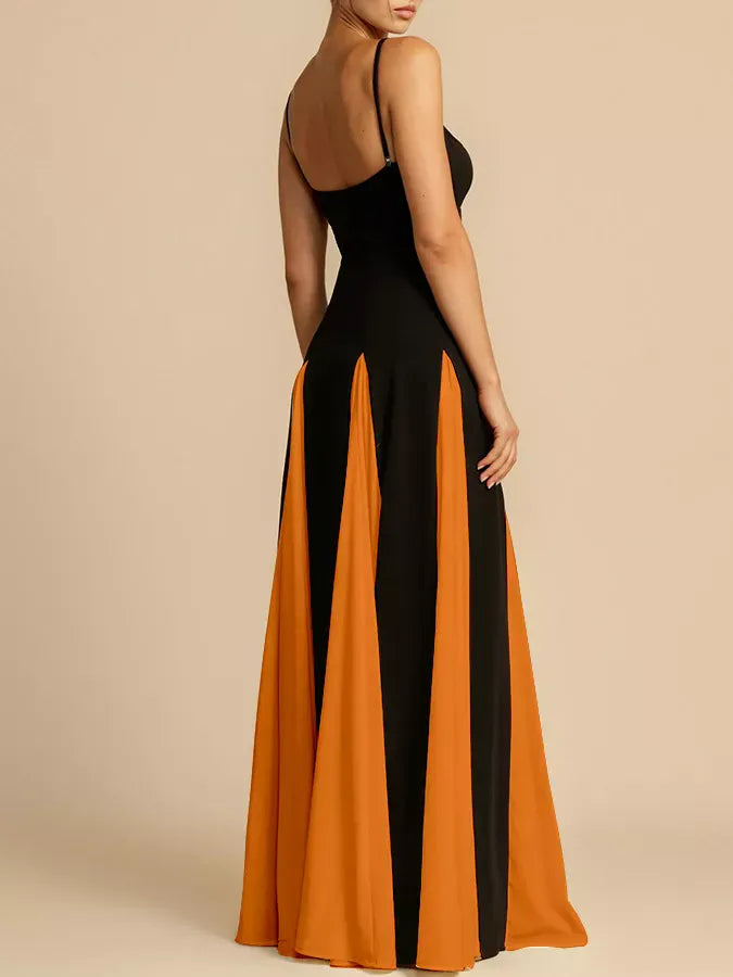 Trendsi Dress Two-Tone Flowing Maxi Dress