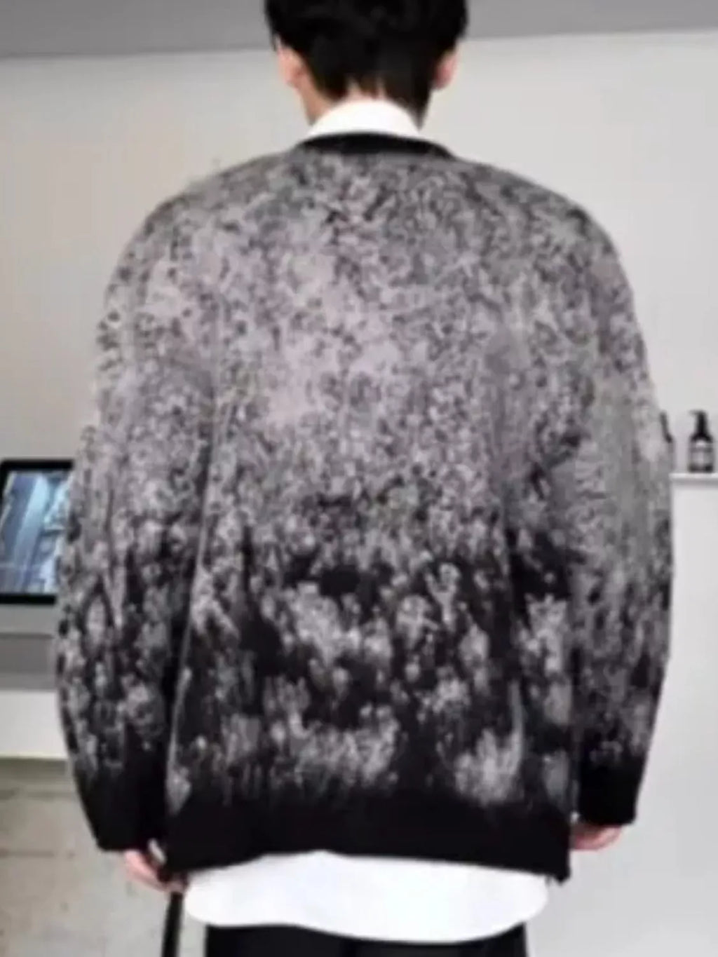 Trendsi Men's Gradient Long Sleeve Cardigan