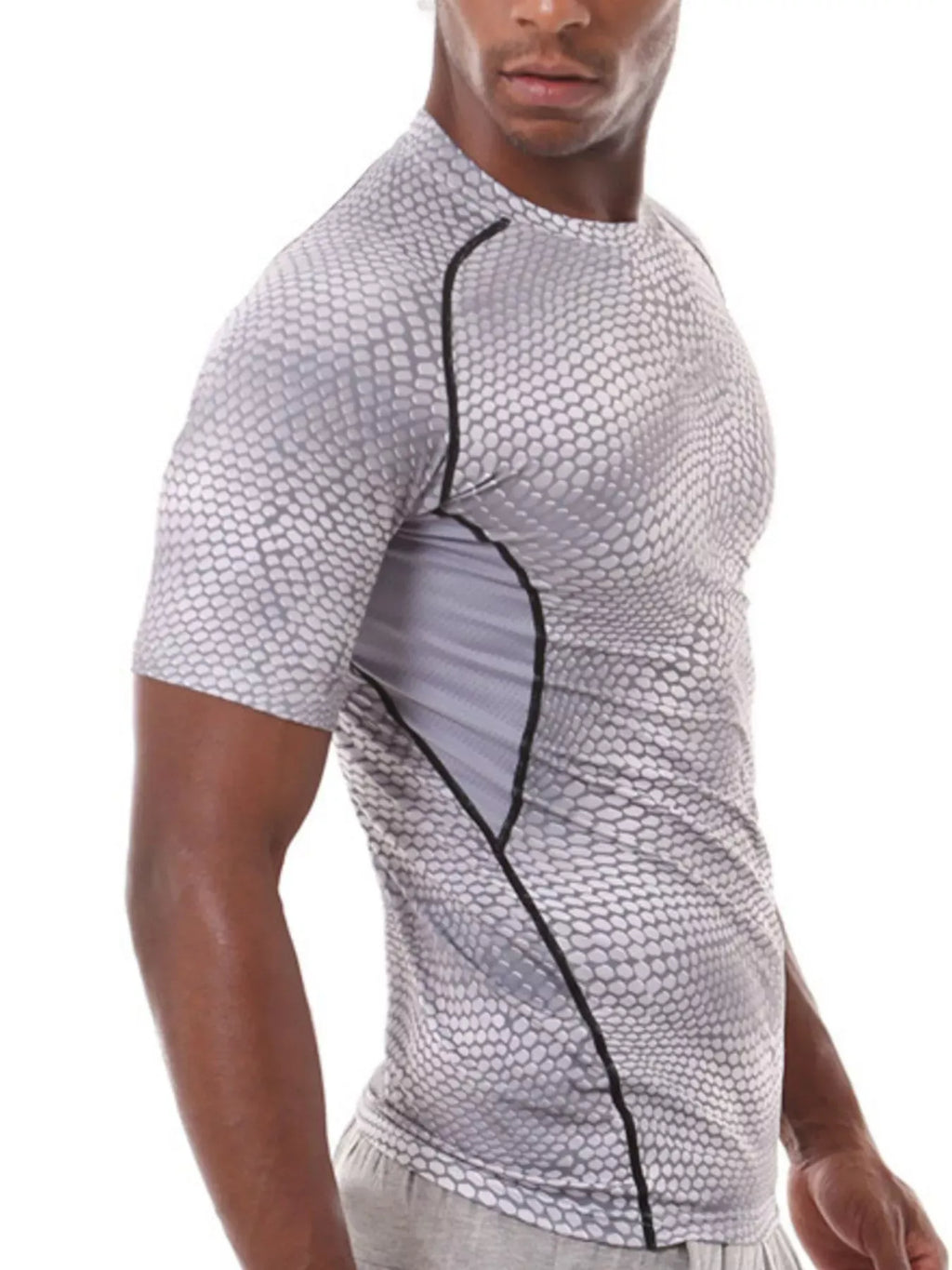 Trendsi Men's Compression Fit Snake Print Active T-Shirt