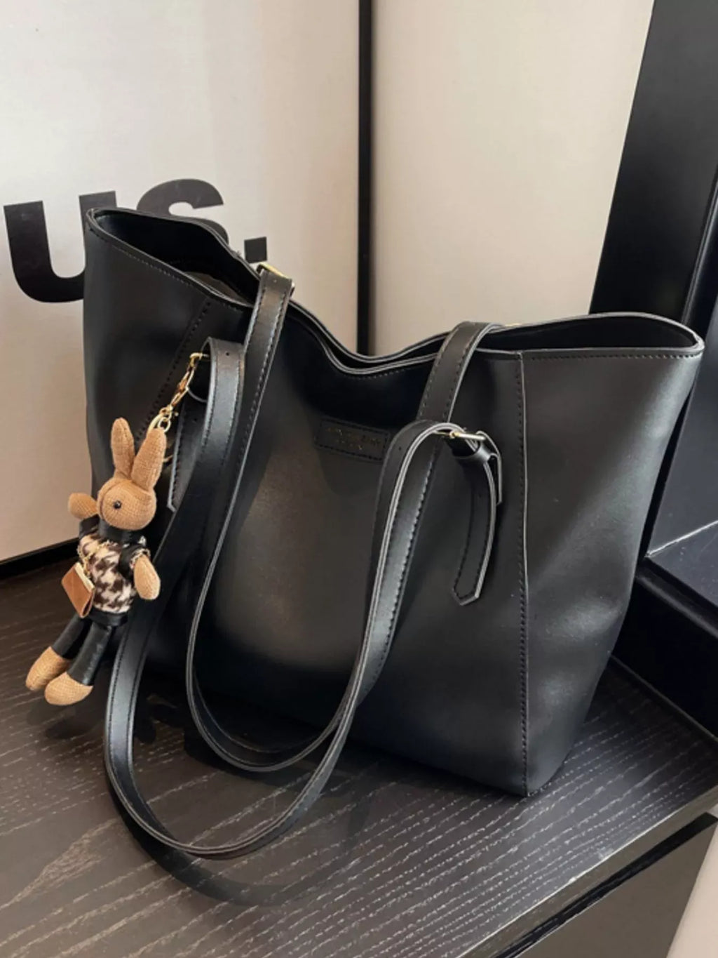 Trendsi PU Leather Tote Bag