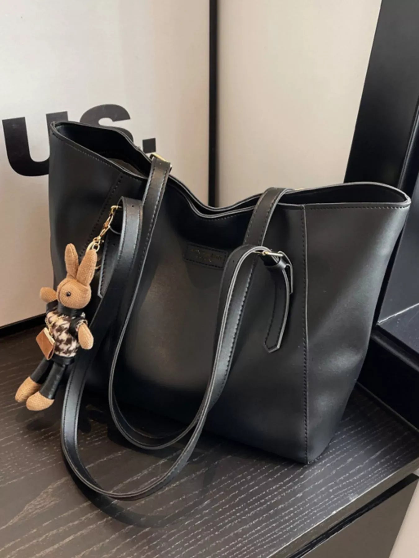 Trendsi PU Leather Tote Bag