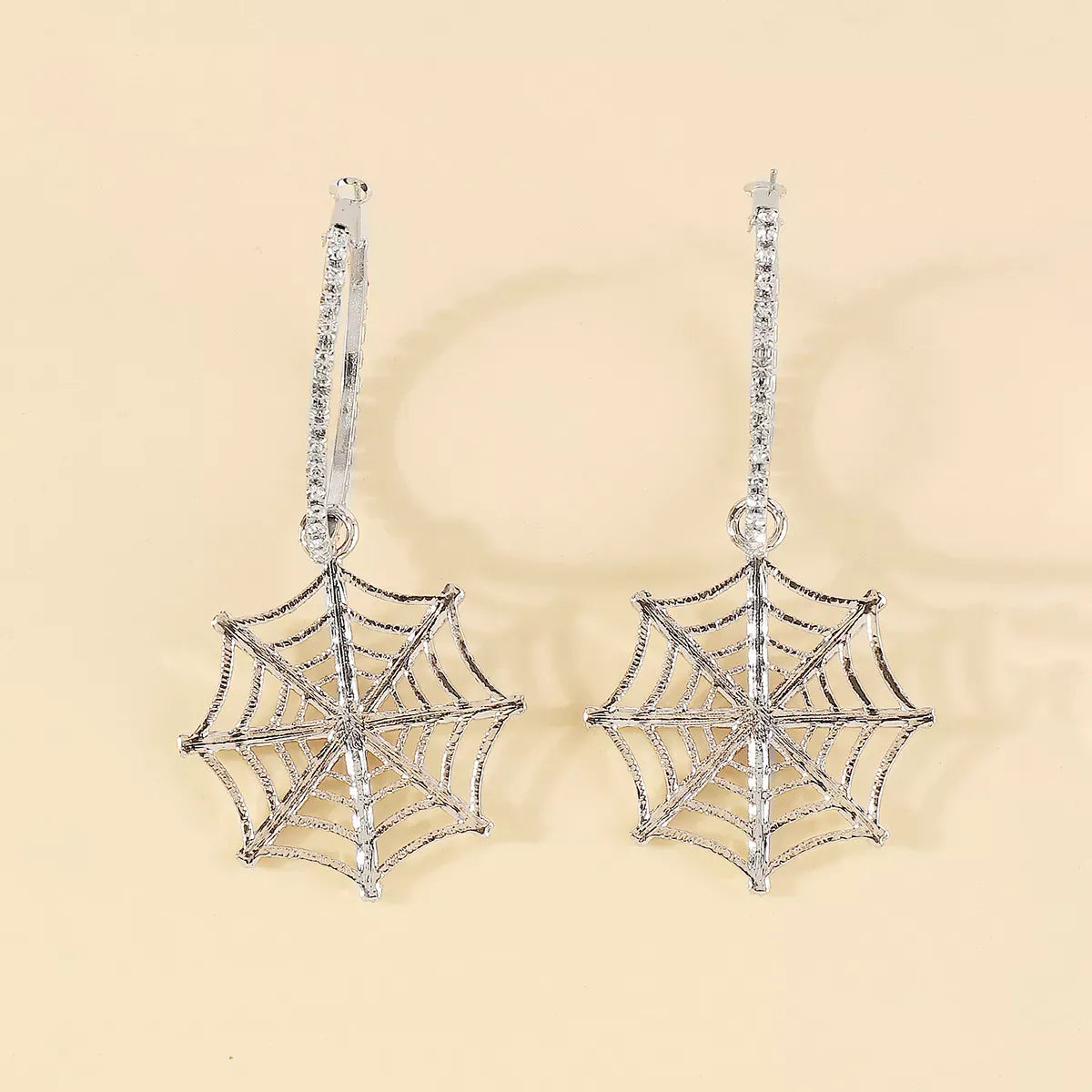 Trendsi Spider Web Dangle Hoop Earrings