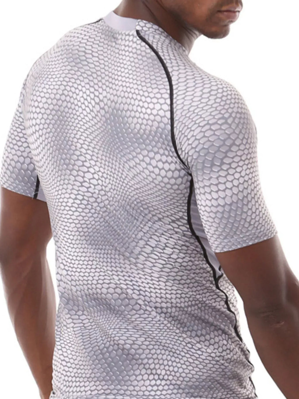Trendsi Men's Compression Fit Snake Print Active T-Shirt