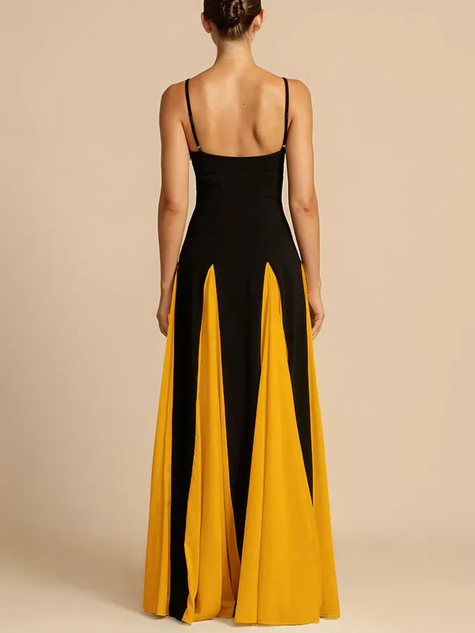 Trendsi Dress Two-Tone Flowing Maxi Dress