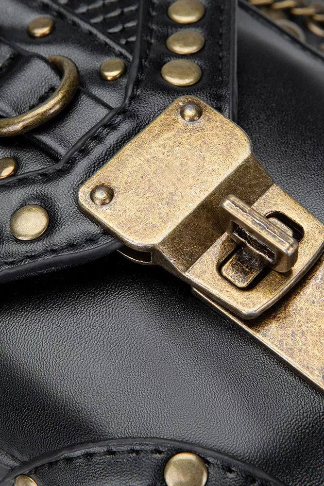 Trendsi bag Black / ONESIZE Steampunk Rivet Decor Multipurpose Crossbody Bag