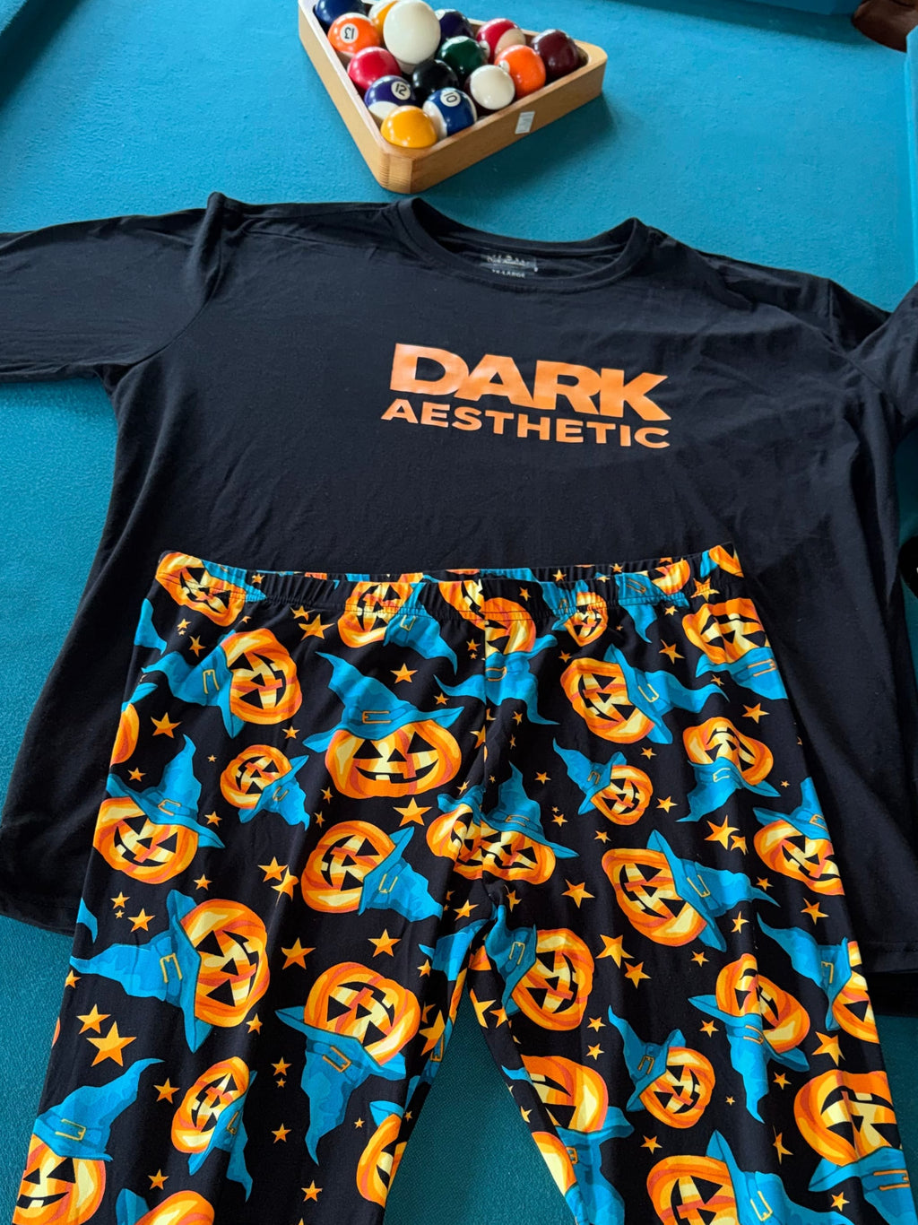 Dark Aesthetic  2 piece Pumpkin Witch 🎃 Dark Aesthetic® Halloween Lounge Set