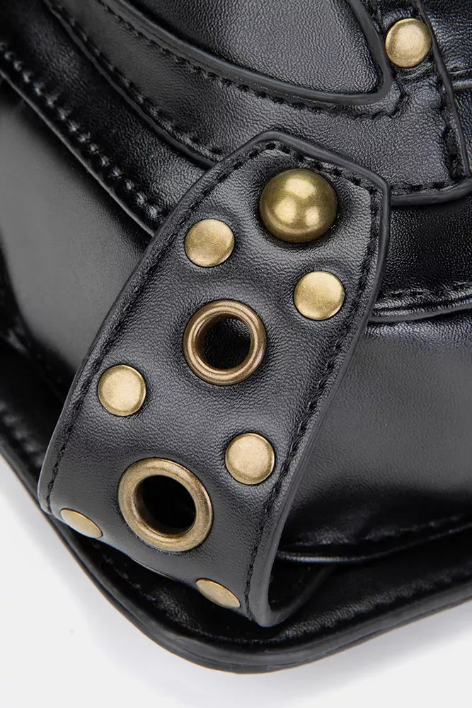 Trendsi bag Black / ONESIZE Steampunk Rivet Decor Multipurpose Crossbody Bag