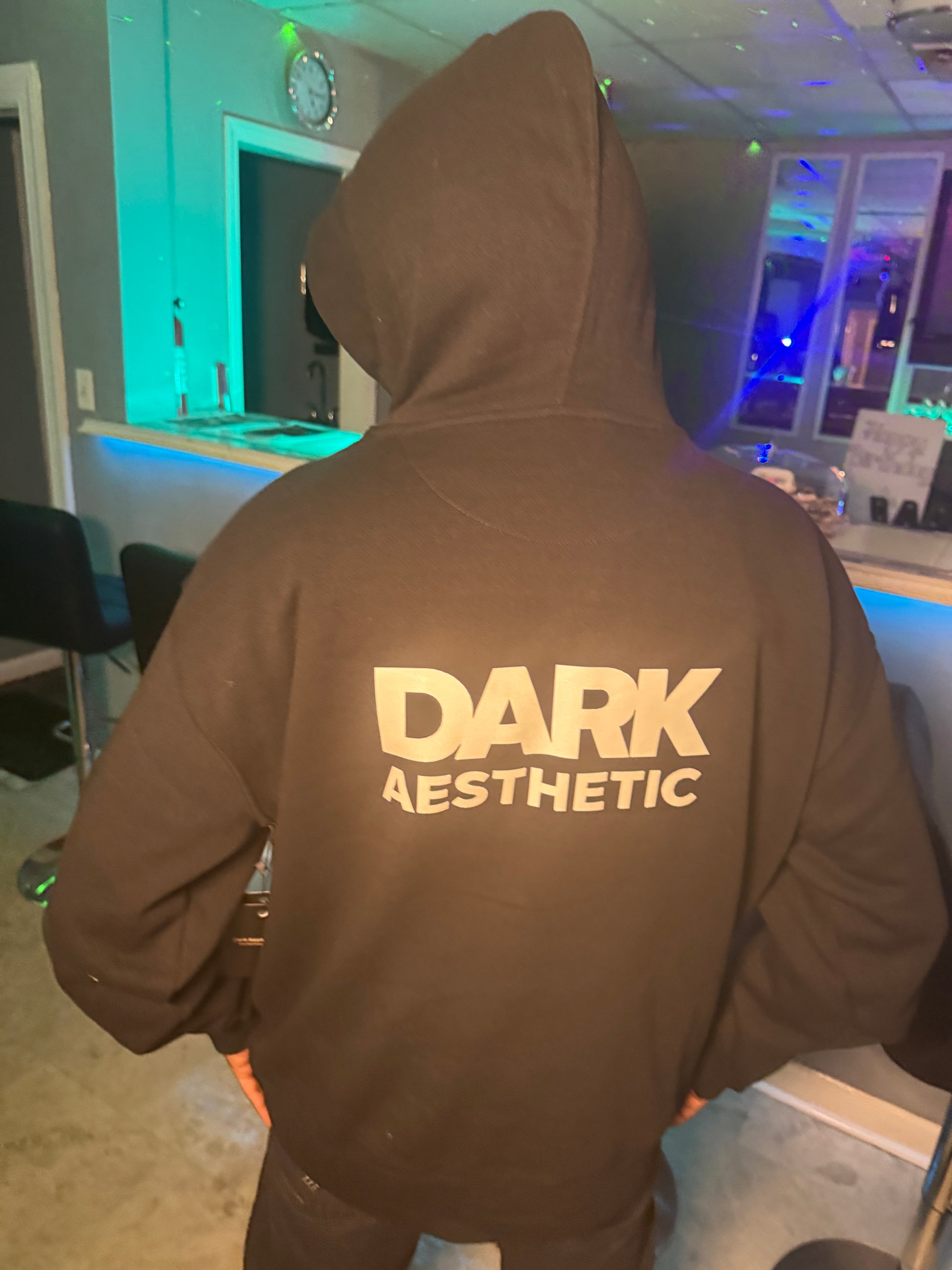 Dark As F*ck Glow-in-the-Dark Custom Hoodie | Crystal Spider Luxe Edition | Dark Aesthetic™